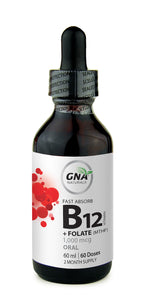 Vitamin B12 Liquid Drops 1000 mcg Fast Absorption 60 ml for Boost Your Immune System, Metabolism, Energy & Focus